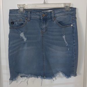 Light blue jean skirt